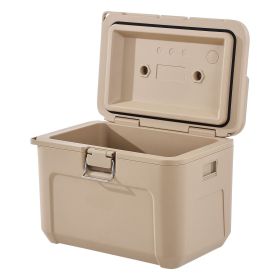 Portable Cooler, 16.5 QT Hard Cooler with Ice Retention, Heavy-Duty Handles and Cup Holder, Lightweight Rigid Material Insulated Portable Cooler